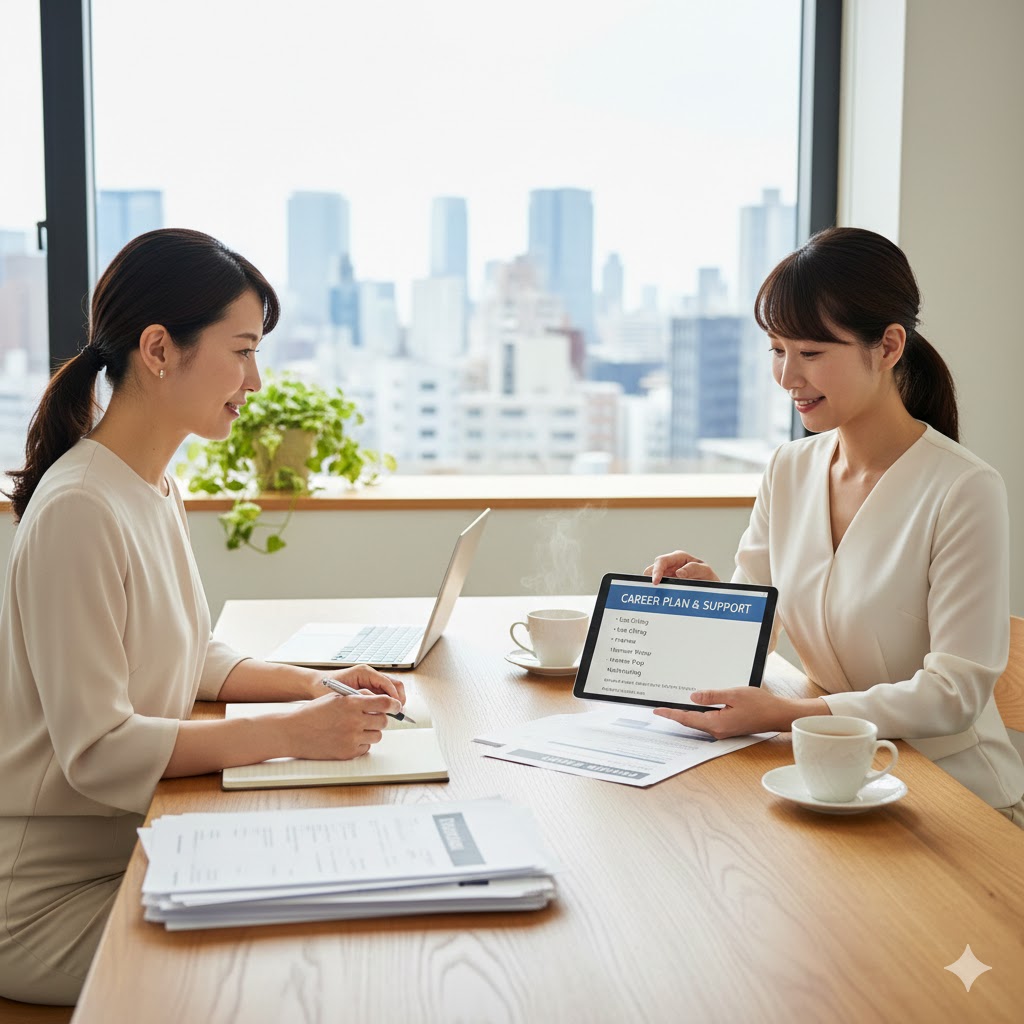 転職活動、サポートのイメージ