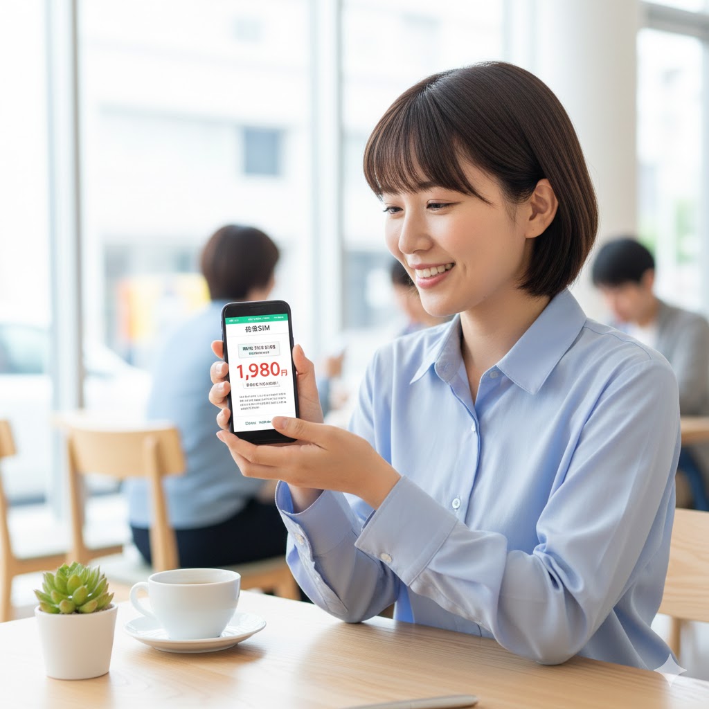 格安SIM比較、スマホ料金節約のイメージ